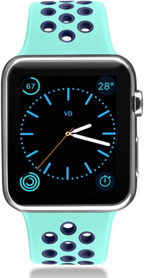 ATUP Strap Compatible with Apple Watch Strap 38mm 42mm 40mm 44mm, Soft Silicone Replacement Watchband Compatible with for iWatch Series 1/2/3/4/5