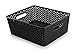 BINO T-Weave Woven Plastic Storage Basket, Medium (Black)
