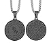 Mens Necklace Christian Lord's Prayer ,Stainless Steel Bible Verse Serenity Pendant Jewelry Gifts for Women