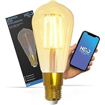 Lâmpada LED Filamento Smart ST64 6W E27 Luz Amarela 1800K/2700K