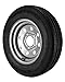 ST145/R12 Loadstar Trailer Tire LRE on 5 Bolt Silver Mod Wheel - Heavy Duty