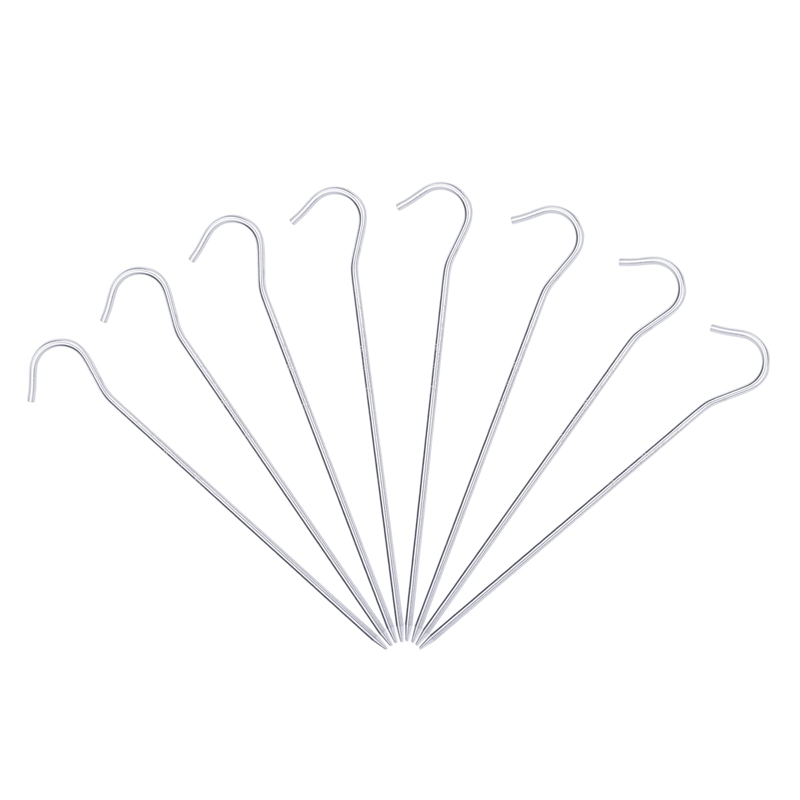 iBasingo 16.5cm Titanium Alloy Pegs Heavy Duty Tent Pegs Matel Tent Nails Camping Accessories Kit Ultralight Stakes Portable Elbow Grass Nails Ground Pin Tent Hardware Equipment 8 pcs/lot Ti4003P