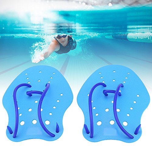 2Pair Hand Paddles Swimming Training Paddles Aquatic Gloves with Adjustable Strap Diving Hand Fin Webbed Flippers Paddle Aquatic Fitness Equipment for Adults and Kids Snorkeling, Surfing (L) - Thumbnail 7