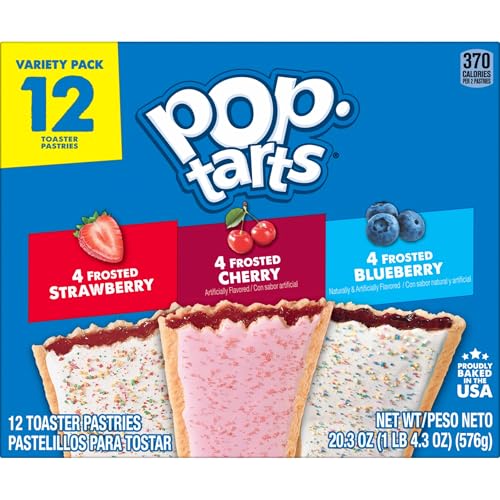 POP-TARTS TOASTER PASTRIES, BREAKFAST FOODS, KIDS SNACKS, VARIETY PACK (12 POP-TARTS)