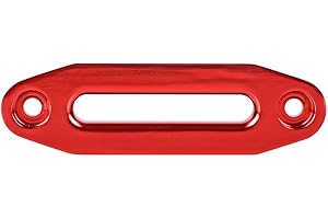 Astra Depot Red 6" CNC Aluminum Hawse Fairlead 3500-5500 LBs for ATV UTV SUV Synthetic Winch Rope Cable