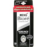 Mens Biore Black Cleansing Nose Strips, (10 Pore Strips), (Thailand Edition)