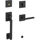 Baldwin 85390.RENT Minneapolis Right Handed Single Cylinder Keyed Entry Sectiona, Satin Black