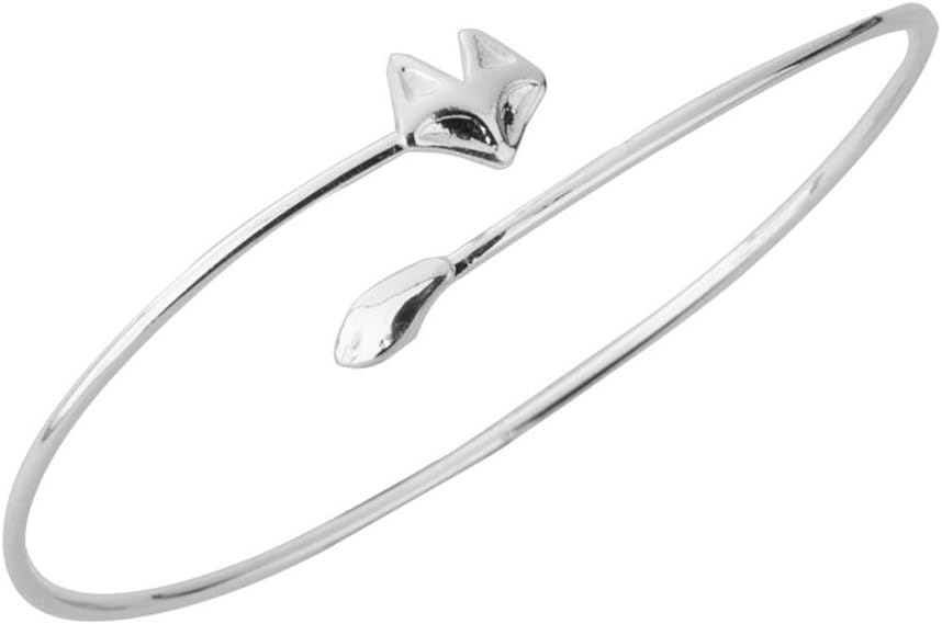 SENFAI Fox Simple Animal Bangle Bracelet 3 Tone