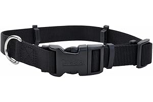 Coastal Pet SecureAway Collar Protector for Flea Collars - Adjustable pet Accessory - Protective Flea Collar for Dogs & Puppy - Black, 5/8" x 10-14"