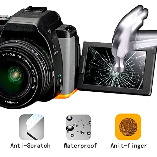 Glass Screen Protector for Nikon D3400 D3300 D3200 D3100 DSLR Camera, QIBOX Anti-Bubble Anti-scratch Anti-fingerprint Ultra-clear 9H Tempered Glass Shield[3 packs]