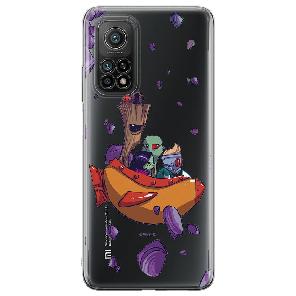 ERT GROUP mobile phone case for Xiaomi MI 10T 5G / MI 10T PRO 5G original and officially Licensed Marvel pattern Guardians of the Galaxy 010, partially transparent