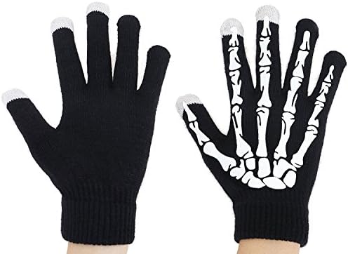 LED Skeleton Gloves Finger Lights 6 Modes Rave Gloves Party LED Lighted Gloves For Dance Dubstep Party Birthday