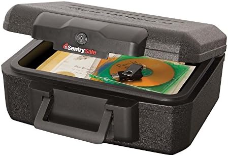 1550 Degrees SentrySafe Fireproof Key Lock Chest Safe Box - Made in USA - Store Safely Documents, Guns, CDs, DVDs, Memory sticks and USB drives