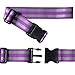 Techion Reflective Elastic Fabric Waist Belt Band with Buckle Clip and Ankle/Arm Bands (Pair) for Cycling / Biking / Walking / Jogging / Running Gear Vest and Outdoor Sports (Purple)