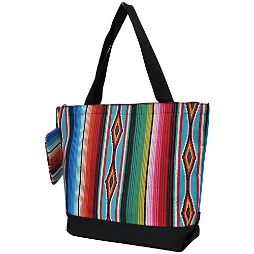 NGIL Sarape Canvas Tote Bag with Attached Coin Bag