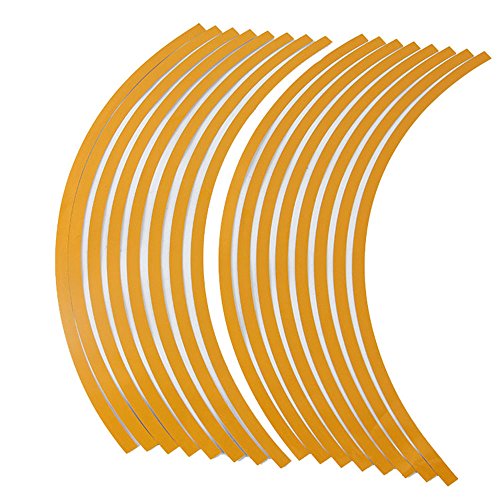 POSSBAY Motorcycle Car Reflective Tape Stickers Decal Wheel Tire Rim Stripe for 17"-19"