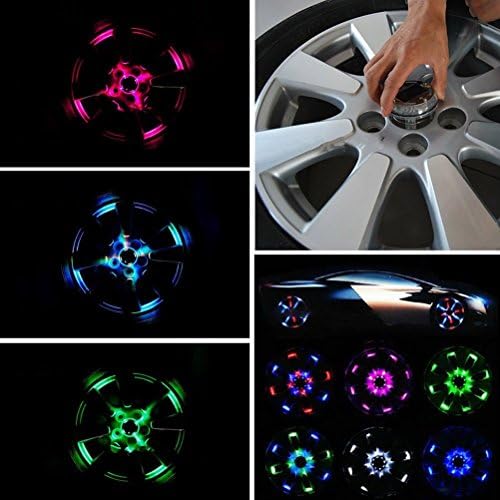 Safrone Car Auto 12 LED Solar Flash Tire Tyre Wheel Light Vehicle Decoration Warning Lamp(2PCS)
