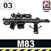 M83 Sniper Rifle (Black) - Custom Minifigure Piece