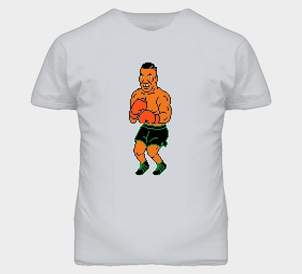 BrooklynSteez Men's Mike Tysons Punchout Tyson 8 Bit Boxing T Shirt 5XL Sport Grey at Amazon Men 