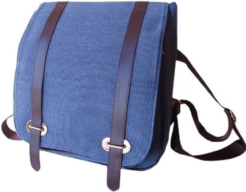 Women's Leisure Small Canvas Backpack Japanese Style Color Blue