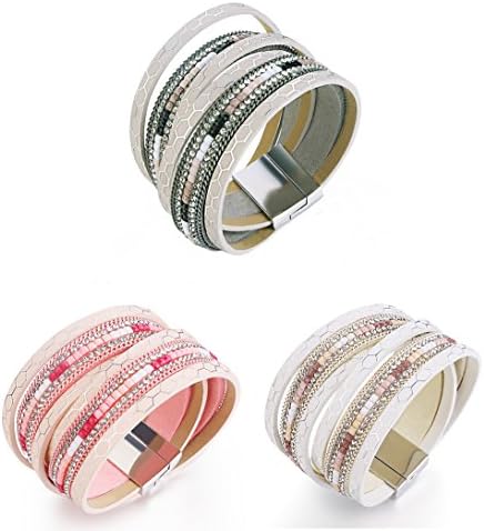 Fancydeli Women's Fashion Slake Wrap Bracelet with Crystal Gift for Girls Women Fashion Jewelry