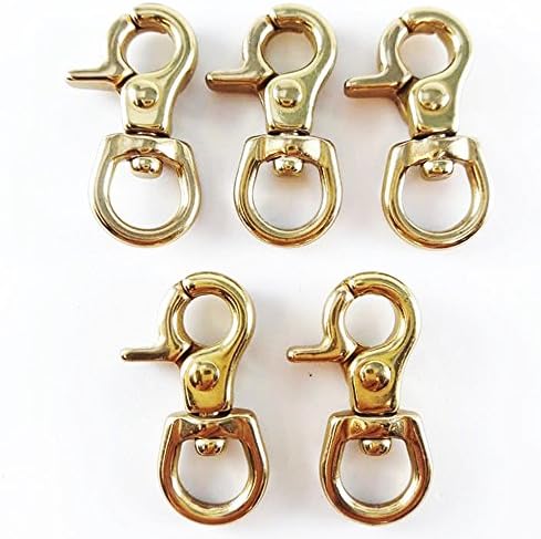 Swivel Trigger Snap Hooks Clip Lobster Claw Clasps Solid Brass Leathercraft