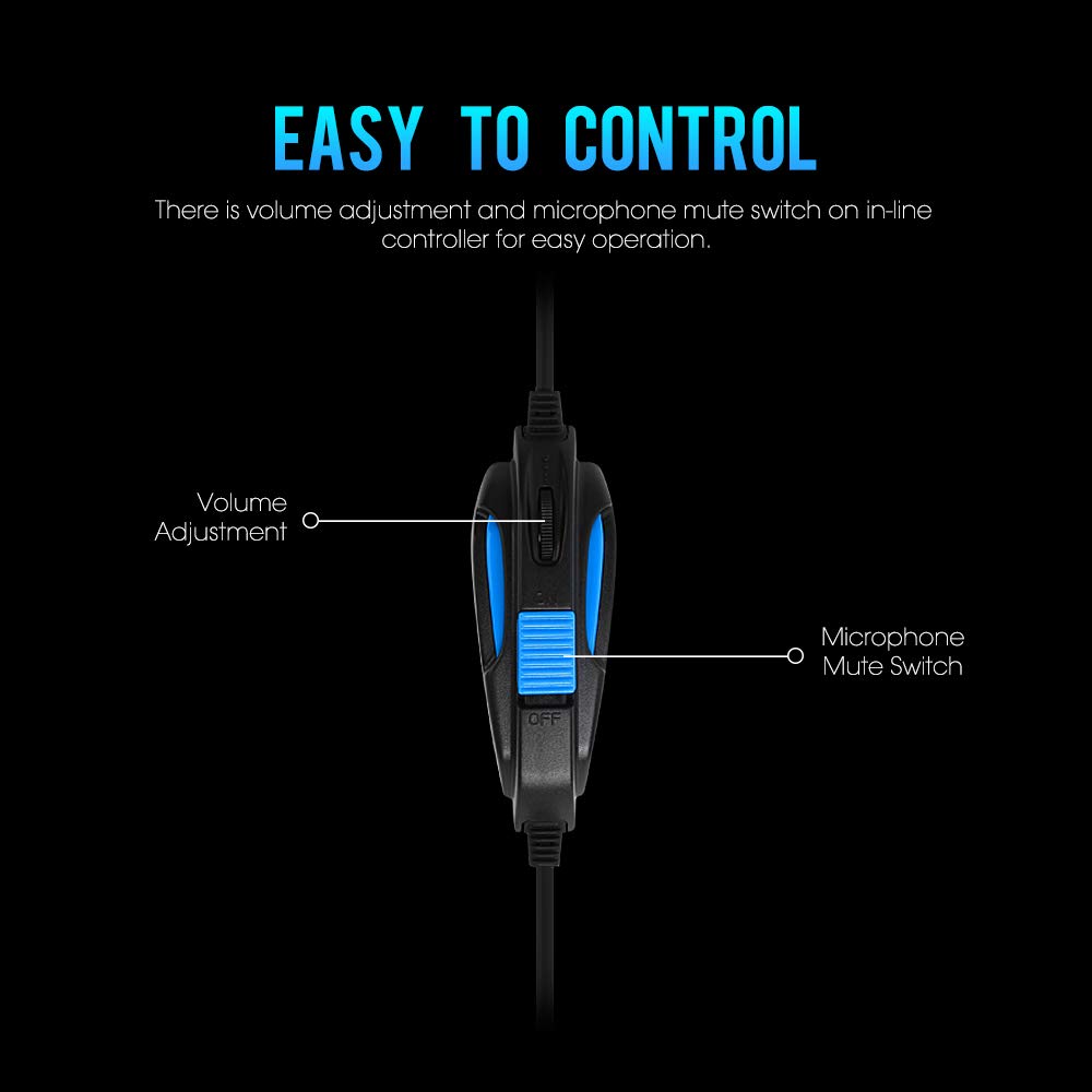 SADES Computer Gaming Headset TPOWER Stereo Headphones with Noise Isolating Microphone,Entry-Leve Over-Ear Earphones with 3.5mm Nickel-Plated Jack and Adjustable Headband for PC Mac Windows Gamers