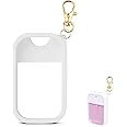 COCGVEL Silicone Case Compatible with Touchland Hand Sanitizer Spray, Protective Case with Keychain for Power Mist and Glow Mist 1 fl oz, Hand Sanitizer Spray Accessory (White, 1 Pack)