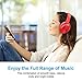 Active Noise Canceling Headphones, RCA Bluetooth 5.0 Headphones Over Ear Wireless Headphones with Mic, Foldable Soft Protein Earpads, 25Hrs Playtime for Travel Work TV PC Cellphone（Red）thumb 3