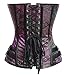 Charmian Women's Steampunk Gothic Brocade Steel Boned Bustier Corset with Buckle