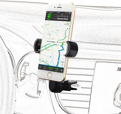 Okitry Phone Holder for Car, Car Phone Mount for Air Vent with 360-degree Rotation, Car Accessories for iPhone / Android Smartphone and More, Black