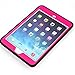 iPad Mini Case, TabPow [Shockproof][Drop Protection][Heavy Duty] Three Layer Rugged Hybrid Hard Case Cover for iPad Mini and iPad Mini 2 with Retina, Rose Floral Flower Hot Pink