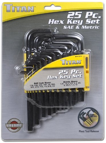 Click Here to See More Images Titan Tools 12712 Hex Key Set - 25 Piece