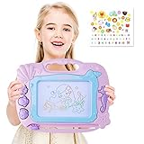 NextX Magnetic Drawing Board for Kids Erasable Colorful Magna Doodle Sketch Board Writing Toy with 3 Marine Animal Shape Stamps and Lovely Sticker for Boys and Girls