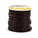 Mandala Crafts 1mm 2mm 3mm 20 Yards Natural Round Leather String Cord Rope Spool for Necklace Bracelet Jewelry Making (1mm, Brown)