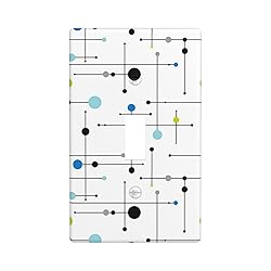 Atomic Mid Century Geometry Rustic Modern Black