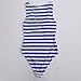 Inorin Womens Swimsuits One Piece High Waisted Sexy Striped Monokini Cut Out Cheeky Bikini Swimsuit Bathing Suits Blue Stripe Large