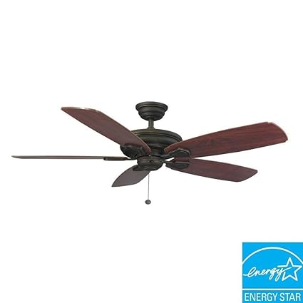 Amazon Com Hampton Bay Heirloom 52 In Oil Rubbed Bronze Outdoor