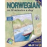 NORWEGIAN in 10 minutes a day: Language course for beginning and advanced study. Includes Workbook, Flash Cards, Sticky Label