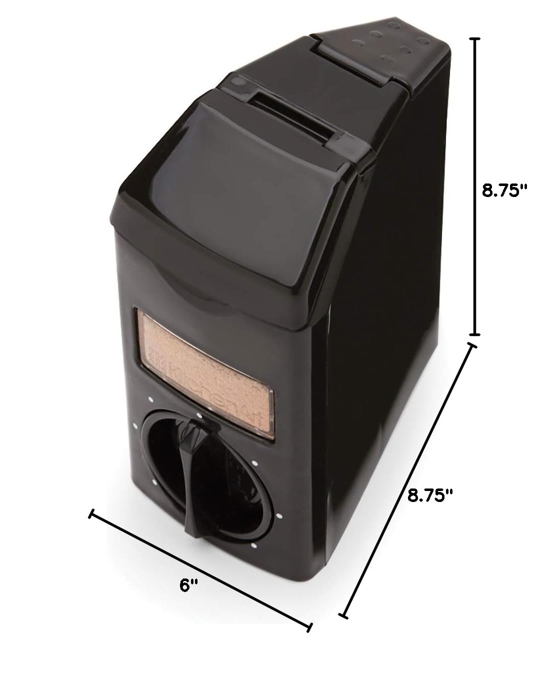 Kitchen Art Spice Rack Select-A-Spice Auto-Measure Carousel 12 Compartments Black 8.75 x 8.75 x 6 inches