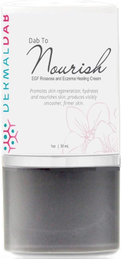 Quickly Heal Rosacea, Eczema & Cracked, Dry Skin! Prescription Strength & Nonhypoallergenic W EGF, Shea Butter, Aloe, Cucumber, Vitamins A, E & B. The Best Soothing, Nourishing & Healing Cream! (1oz)