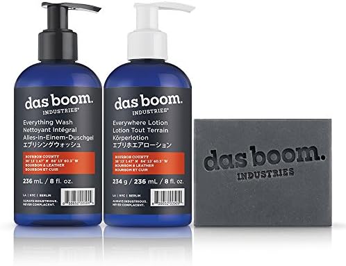 Das Boom Body Basics Set (Soap, Lotion, Wash) - Bourbon County (Bourbon & Leather)
