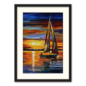 SIGNFORD Black Framed Canvas Wall Art Oil Painting...