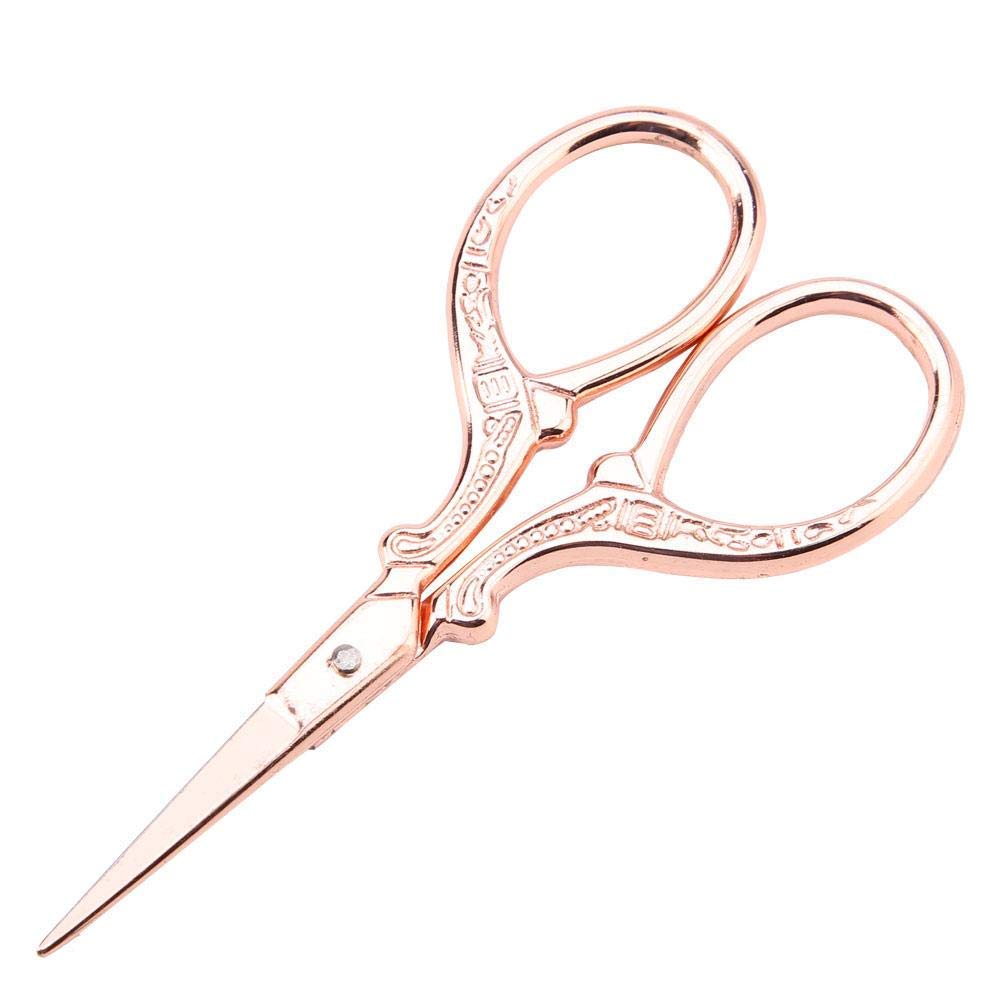 Hilitand Vintage Craft Shears, DIY Cross-Stitch Sewing Shears, Small Embroidery Scissor, Professional Tailor Dressmaking Tool (Rose)