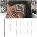 Hair Tattoo Pen for Hair Design Barber Pen Blades Professional Art Cut Salon Magic Engraved Sharp Pen Tweezers DIY Hair Styling Tools Hair Cutting Tattoo Stick Stainless Steel Hairstyle Accessories