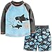 Simple Joys by Carter's Baby 2-piece Swimsuit Trunk and Rashguard, Blue Whales, 24 Months