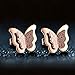 Navifoce 18k Rose Gold Stainless Steel Earrings Dull Polished 3D Butterfly Stud Earrings for Women Gift