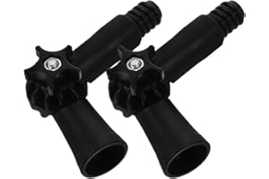 HEALEEP 2pcs Universal Joint Angle Adapter: Threaded Tip Rotatable Handle Pole Connector Angle Adapter for Window Light Bulb 