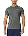BALEAF Men's Quick Dry Short Sleeve T-Shirt Running Workout Shirts Grey Heather Size XL