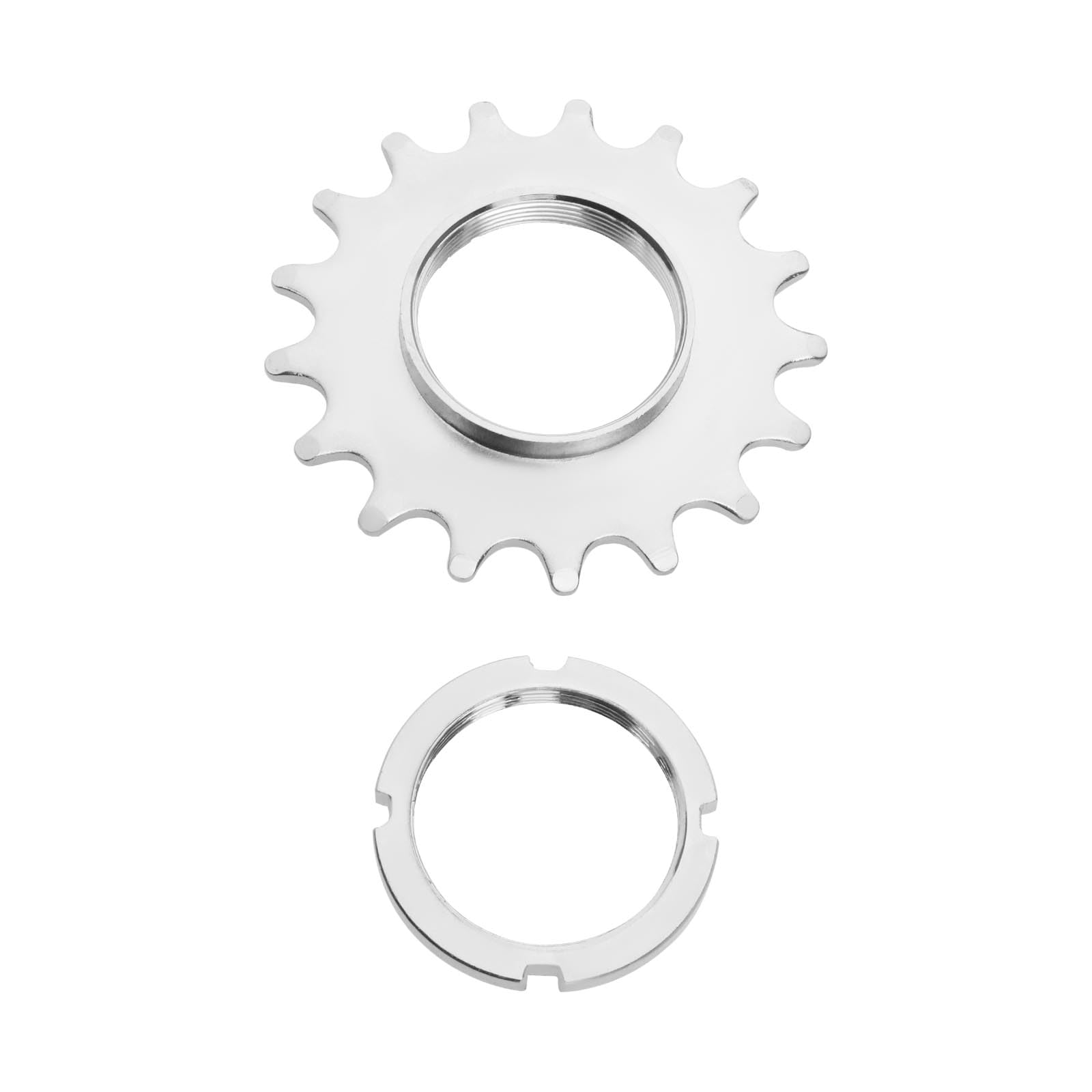 ECSiNG Bike Sprocket Fixed Single Speed Cog Thread Ribg High Strength Steel Bicycle Flywheel Sprockets Parts for Fixed Gear Bike 17T with Lock Ring